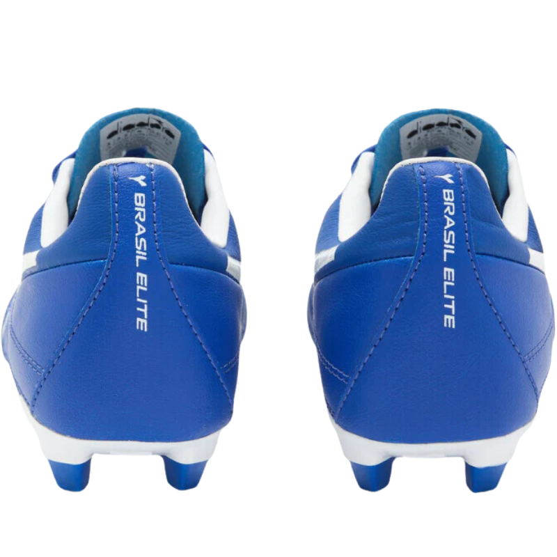 Diadora Brasil Elite 2 LT LPU Soccer Cleats Junior Royal/White back of both shoes
