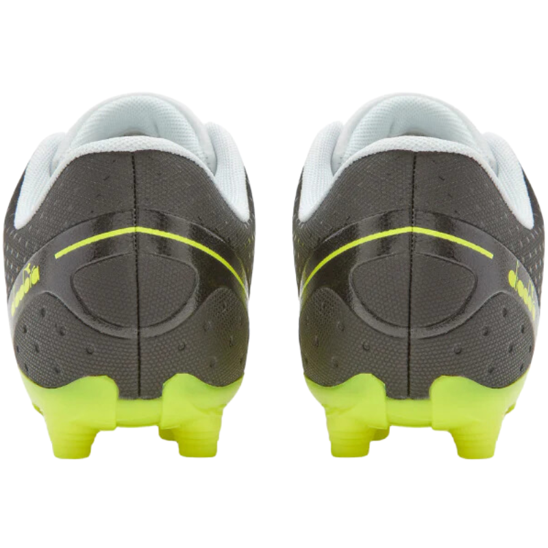 Diadora Pichichi 5 MG14 Soccer Cleats Adult Black/Yellow/White back of both shoes