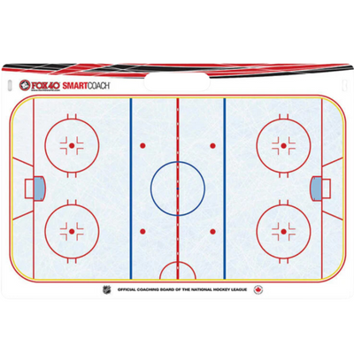 Fox 40 Smart Coach Pro Rigid Carry Board - Hockey side showing 2D full rink