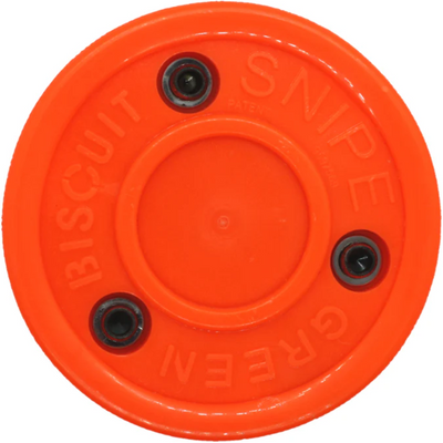 Green Biscuit Snipe Shooting Puck orange showing logo