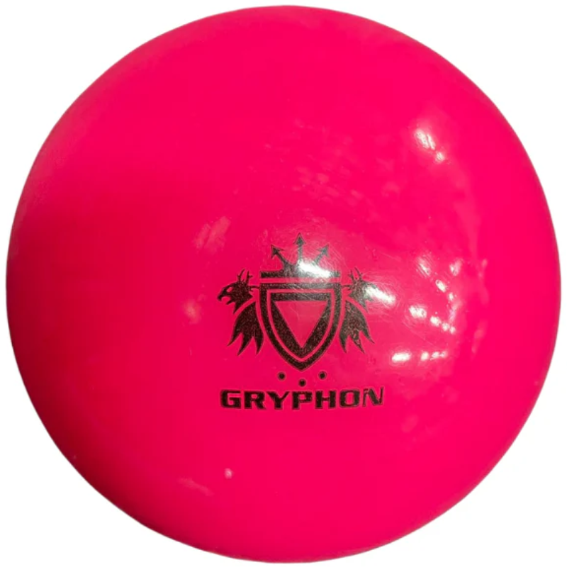 Gryphon Minkey Field Hockey Ball Pink showing black logo