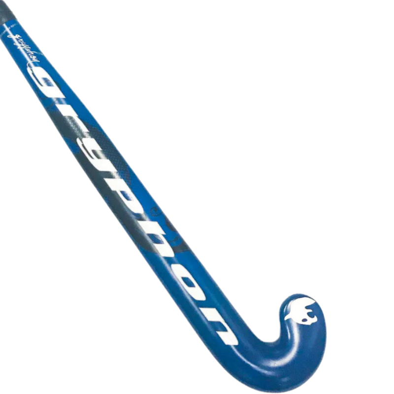 Gryphon Slasher Field Hockey Stick Blue 30" side with head at bottom-right