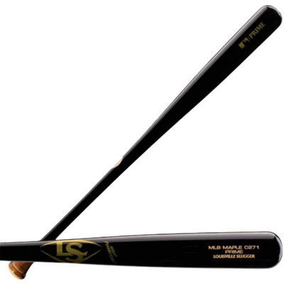 Louisville MLB Prime C271 Maple Baseball Bat diagonal and close-up