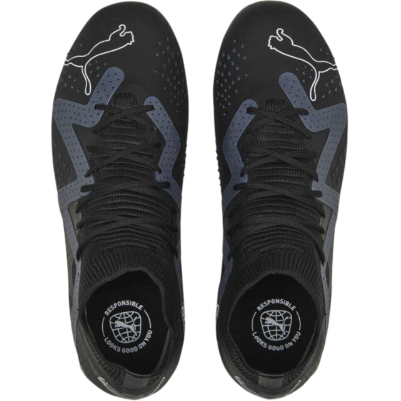 Puma Future Match FG/AG Soccer Cleats Junior Puma Black/Puma White top of both shoes pointing up