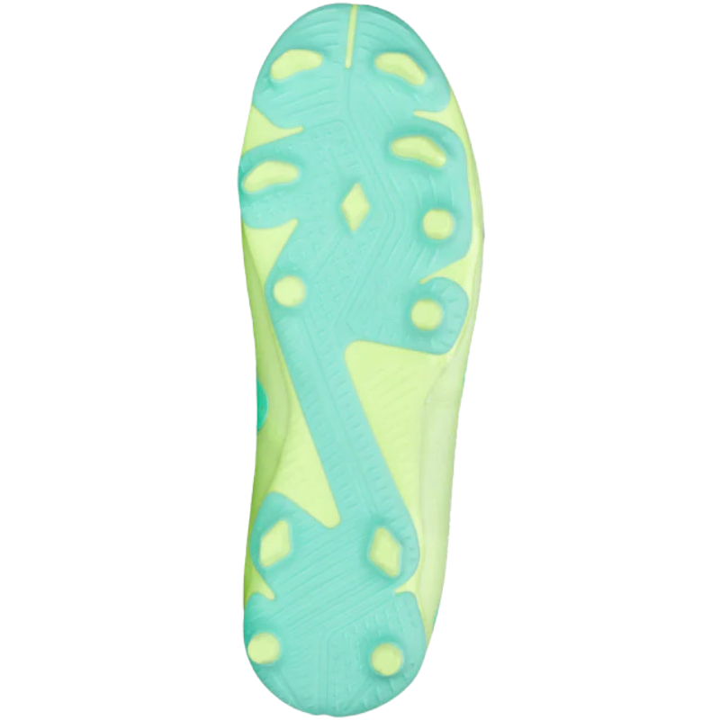 Puma Future Match FG/AG Soccer Cleats Junior Fast Yellow/Puma Black/Electric Peppermint bottom pointing up