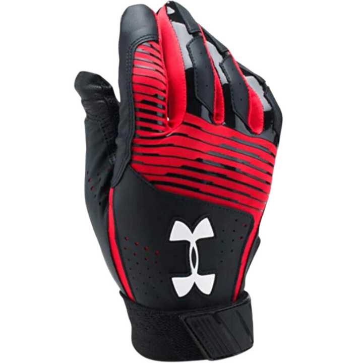 Under armour red batting gloves best sale