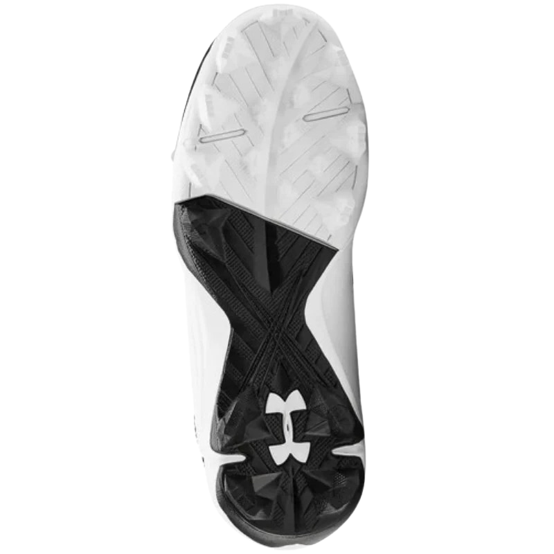 Under Armour Leadoff Mid RM Baseball Cleats Junior bottom pointing up