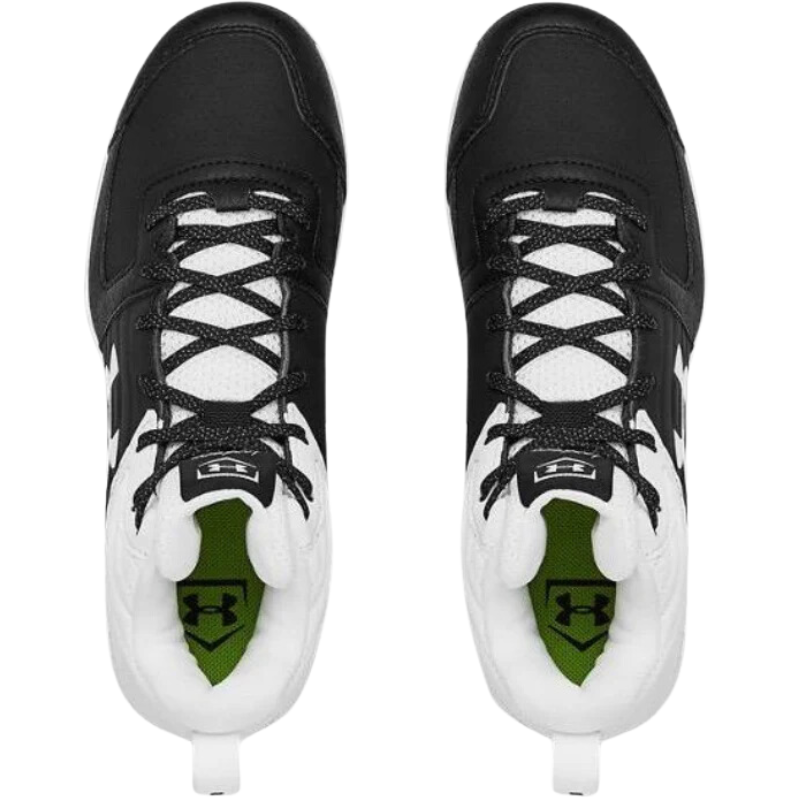 Under Armour Leadoff Mid RM Baseball Cleats Junior top of both shoes pointing up