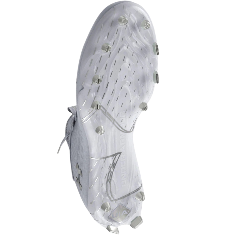 Under Armour Spotlight Lux MC 2.0 Football Cleats Senior white bottom pointing up