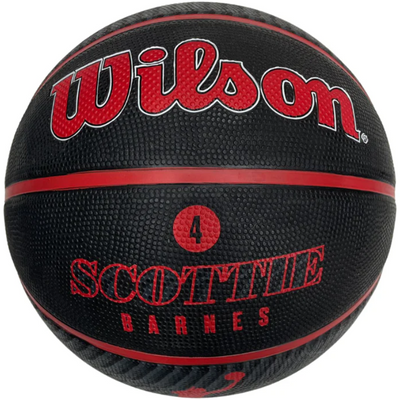 Wilson NBA Player Icon Outdoor Basketball Scottie Barnes front showing logo and '4 Scottie Barnes'