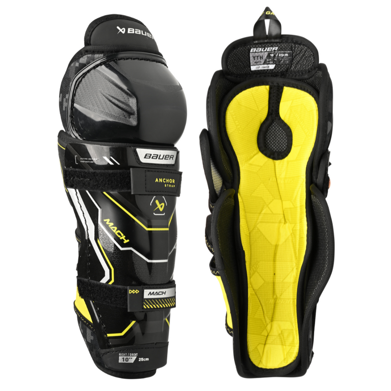 Bauer S23 Supreme Mach Hockey Shin Guards- Youth