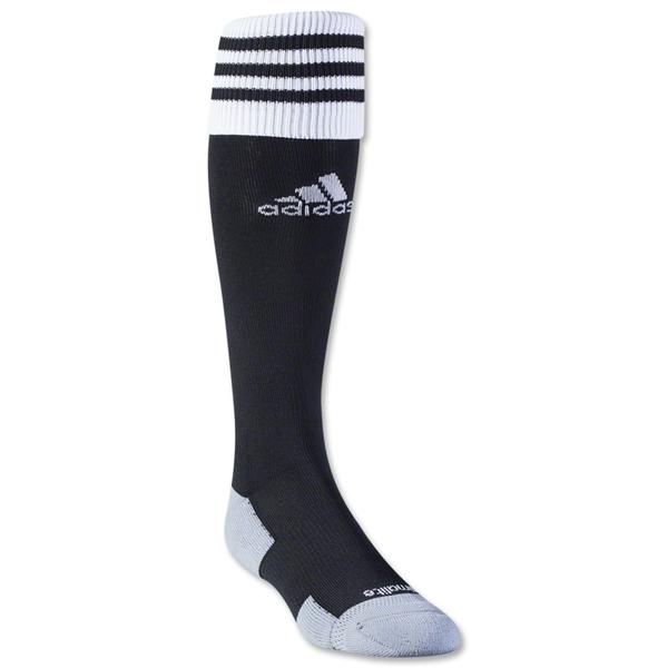 Adidas Copa Zone II Socks Black with front white logo and grey toe/heel colouring