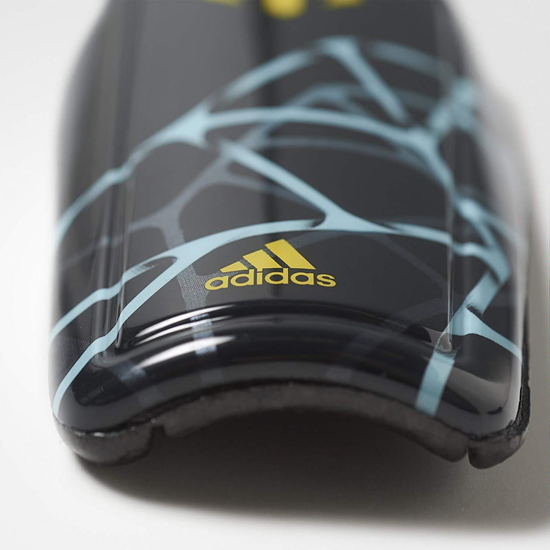 Adidas Messi 10 Shin Guards- Night Grey/Frozen Blue/Bright Yellow- Junior | Time Out Source For Sports