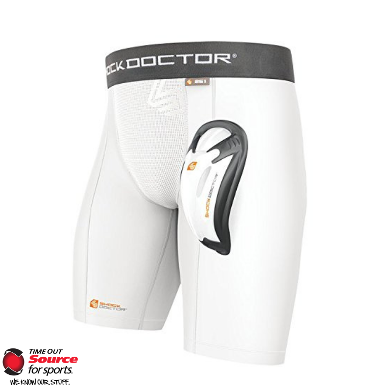 Shock Doctor Mens Core Double Compression Shorts with BioFlex Cup | Time Out Source For Sports