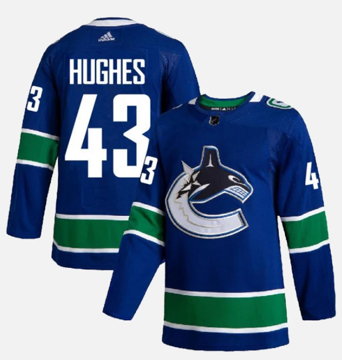 Adidas Vancouver Canucks Hockey Jersey - Quinn Hughes