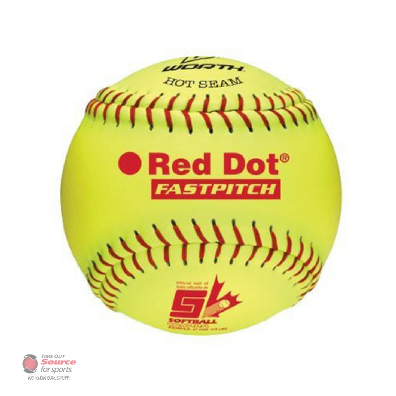 Worth PX2RYLC 12" Red Dot Softball | Time Out Source For Sports
