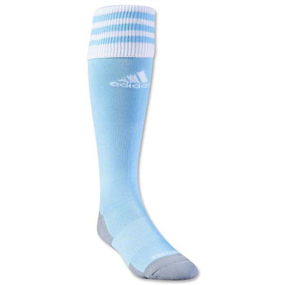 Adidas Copa Zone II Socks Sky Blue with front white logo and grey toe/heel colouring